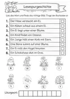 Vorschau - Arbeitsblätter - Lesespurgeschichte Ostern zweifach differenziert - Seite 1
