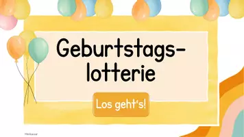 Vorschau - Präsentationen/Tafelbilder - Interaktive Geburtstagslotterie mit 20 Glückszahlen Privilegien - Seite 1