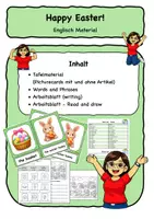 Vorschau - Arbeitsblätter - Happy Easter - Englisch Material - Deckblatt
