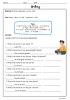 Vorschau - Arbeitsblätter - Writing: adverbs of frequency + sentence structure - Seite 2