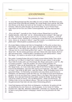 Vorschau - Arbeitsblätter - Leseverständnis 4.Klasse_Text mit Aufgaben - Deckblatt