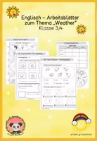 Vorschau - Arbeitsblätter - Englisch in der Grundschule - Arbeitsblätter zum Thema "WEATHER" - Deckblatt