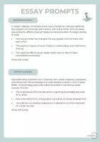 Vorschau - Arbeitsblätter - Essay Prompts - Seite 1