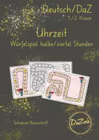 Vorschau - Unterrichtsreihen - Uhrzeiten Würfelspiel halbe und Viertelstunden - Deckblatt
