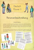 Vorschau - Arbeitsblätter - Lesespaziergang: Wer ist es? (Personenbeschreibung) - Deckblatt