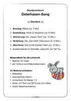Vorschau - Stundenentwürfe - 🐰 Osterlied Grundschule: Hopp Hopp Hase! Bewegungslied mit Video, Audio & Rätsel Klasse 1-4 - Seite 2