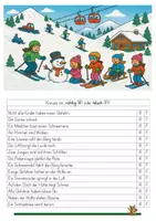 Vorschau - Arbeitsblätter - "Auf der Skipiste" (differenziert) - Seite 1