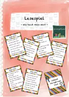 Vorschau - Spiele - Lesespiel: Wie heißt mein Wort - Deckblatt