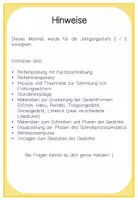 Vorschau - Stundenentwürfe - Unterrichtsreihe Gedichte Sommer - Seite 2
