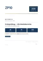 Vorschau - Stundenentwürfe - 🔍Optimal vorbereitet auf die ZP10 Mathematik (EESA, NRW)! - Deckblatt