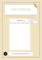 Vorschau - Lehrpläne/Lehrermaterial - Toilettenliste - Deckblatt