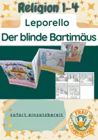Vorschau - Arbeitsblätter - Religion: Der blinde Bartimäus -Leporello 1/2/3/4 Klasse - Deckblatt