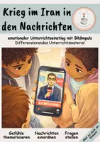 Vorschau - Arbeitsblätter - Krieg im Iran in den Nachrichten - Emotionaler Unterrichtseinstieg mit Bildimpuls - Deckblatt
