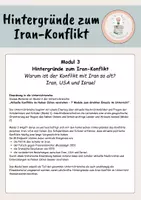 Vorschau - Arbeitsblätter - Hintergründe zum Iran-Konflikt - Warum ist der Konflikt mit Iran so alt? -Iran, USA und Israel - Seite 1