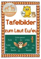 Vorschau - Präsentationen/Tafelbilder - Tafelbilder Buchstabe Eu eu - Deckblatt