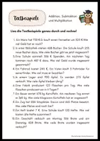 Vorschau - Arbeitsblätter - Textbeispiele - Textaufgaben - ZR 1000 - Deckblatt