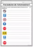 Vorschau - Arbeitsblätter - Modalverben Verkehrszeichen/DaZ & DaF/ A1-A2 - Seite 1