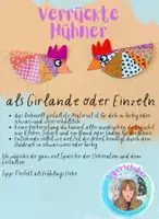 Vorschau - Mal- und Bastelvorlagen - Materialpaket Sommer mit bienenstarker Ferientüte und einer wilder Hühner Girlande - Seite 1