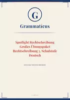 Vorschau - Unterrichtsreihen - Spotlight Rechtschreibung – 5. Schulstufe - Teil 1 - Deckblatt
