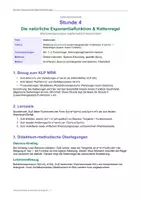Vorschau - Stundenentwürfe - Funktionen und Analysis - Die natürliche Exponentialfunktion & Kettenregel - Seite 1