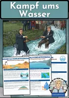 Vorschau - Arbeitsblätter - Wasserknappheit und Wasserkonflikte - Arbeitsblätter mit Lösungen - Erdkunde Klasse 6/7 - Deckblatt
