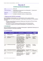 Vorschau - Stundenentwürfe - Funktionen und Analysis - Einführung Steckbriefaufgaben - Seite 1