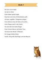Vorschau - Arbeitsblätter - Die Eule - Differenzierte Sach- und Lesetexte - Seite 1