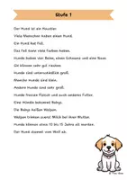 Vorschau - Arbeitsblätter - Der Hund - Differenzierte Sach- und Lesetexte - Seite 1