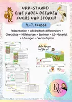 Vorschau - Stundenentwürfe - Fabel beenden: Fuchs und Storch (UPP-Stunde, inkl. schriftl. Planung) - Deckblatt