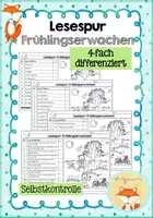 Vorschau - Arbeitsblätter - Lesespur "Frühlingserwachen" #frühlingsquintett - Deckblatt