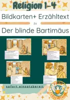 Vorschau - Bildkarten - Religion: Der blinde Bartimäus Bildkarten Vorlesetext Religion 1-4 - Deckblatt