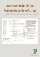 Vorschau - Spiele - Kreuzworträtsel: Die Französische Revolution – wichtige Begriffe spielerisch wiederholen (2 Varianten + Lösung) - Deckblatt