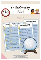 Vorschau - Aufgabenkarten - Partnertraining: Futur I (Kl. 3/4) - Deckblatt