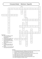 Vorschau - Spiele - Kreuzworträtsel: Die Weimarer Republik – wichtige Begriffe spielerisch wiederholen (2 Varianten + Lösung) - Seite 1
