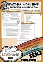 Vorschau - Arbeitsblätter - GRAMMARWORKSHOP - participle construction (elevated writing) - Deckblatt