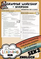 Vorschau - Arbeitsblätter - GRAMMARWORKSHOP - inversion (elevated writing) - Deckblatt