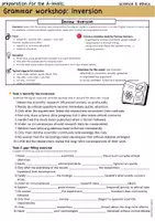 Vorschau - Arbeitsblätter - GRAMMARWORKSHOP - inversion (elevated writing) - Seite 1