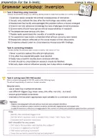 Vorschau - Arbeitsblätter - GRAMMARWORKSHOP - inversion (elevated writing) - Seite 2