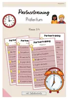 Vorschau - Aufgabenkarten - Partnertraining: Präteritum (Kl. 3/4) - Deckblatt