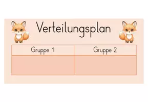 Vorschau - Anderer Materialtyp - Aufteilungsplan Fuchs / Vertretung / Classroom Management - Deckblatt