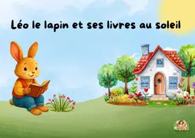 Aperçu - Affichage - Léo le lapin et ses livres au soleil Kamishibai printemps - Page 1