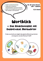 Vorschau - Spiele - Wortblick - Das Reaktionsspiel mit Doppelvokal Merkwörter - Deckblatt