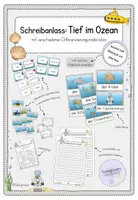 Vorschau - Arbeitsblätter - Tief im Ozean - Schreibanlass - kreatives Schreiben (zum Bilderbuch von John Hare) - Deckblatt