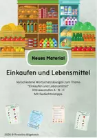 Vorschau - Arbeitsblätter - Lebensmittel - Wortschatz - Lebensmittel erkennen - Deckblatt