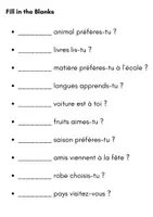Voorbeeld - Interrogative Adjectives in French Worksheet - Pagina 1