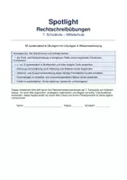 Vorschau - Unterrichtsreihen - Spotlight Rechtschreibübungen – 7. Schulstufe 50 systematische Übungen mit Strategien, Textarbeit & Lösungen - Seite 1