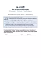 Vorschau - Unterrichtsreihen - Spotlight Rechtschreibübungen – 8. Schulstufe / Abschlussklasse 50 systematische Übungen mit Strategien, Textarbeit & Lösungen - Seite 1