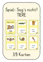 Vorschau - Spiele - Spiel Sag's nicht Tiere - Deckblatt