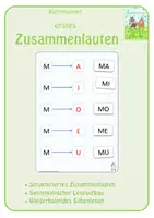 Vorschau - Fördermaterial/Inklusion - Erstes Zusammenlauten lernen – Materialpaket für den Leseanfang (Klettmappen & Lesestreifen) - Seite 1