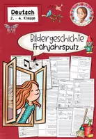Vorschau - Arbeitsblätter - Bildergeschichte Frühling | Geschichten schreiben Klasse 2-4 - Deckblatt